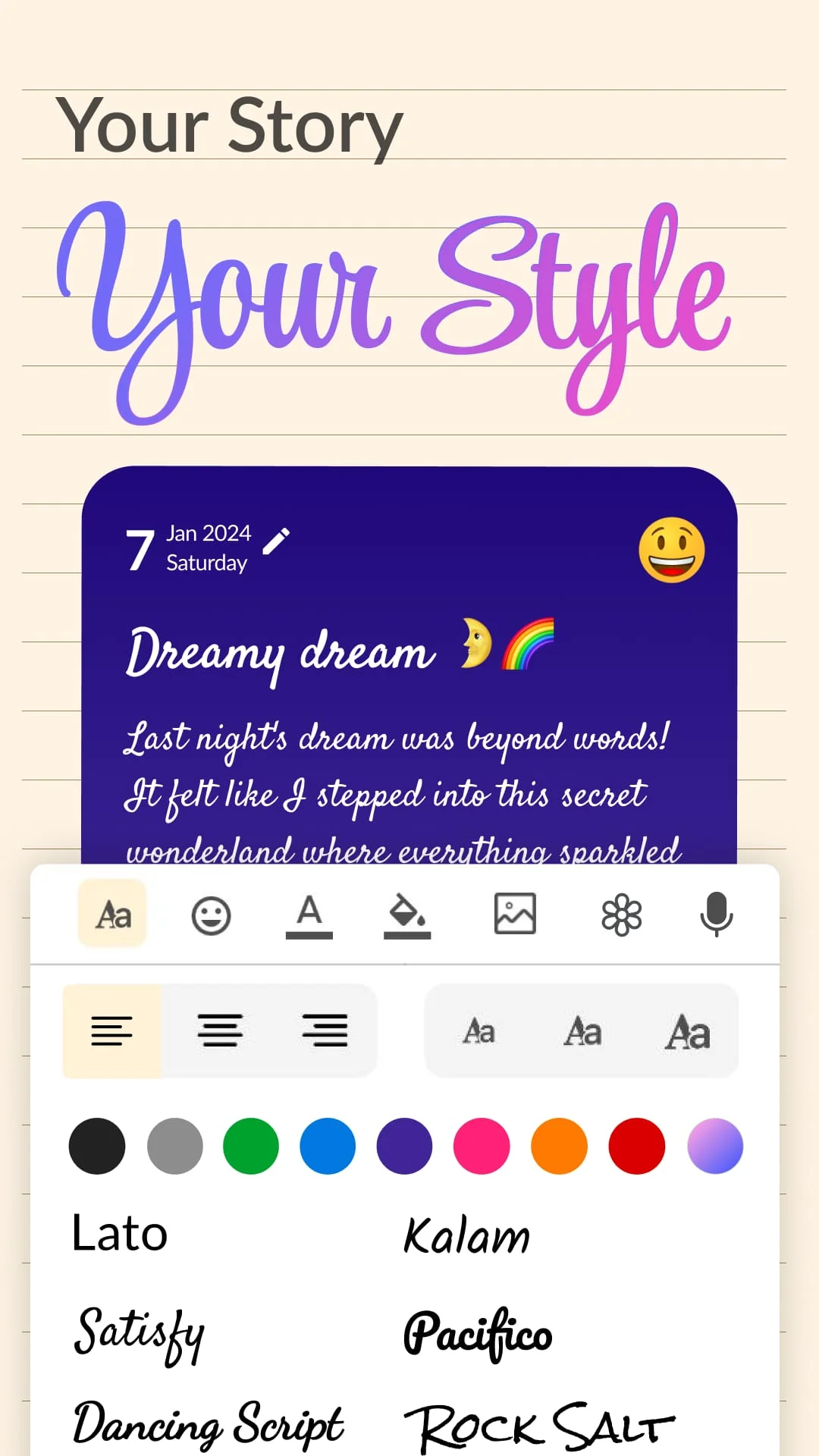 Daily Journal: Diary with lock Screenshot 2