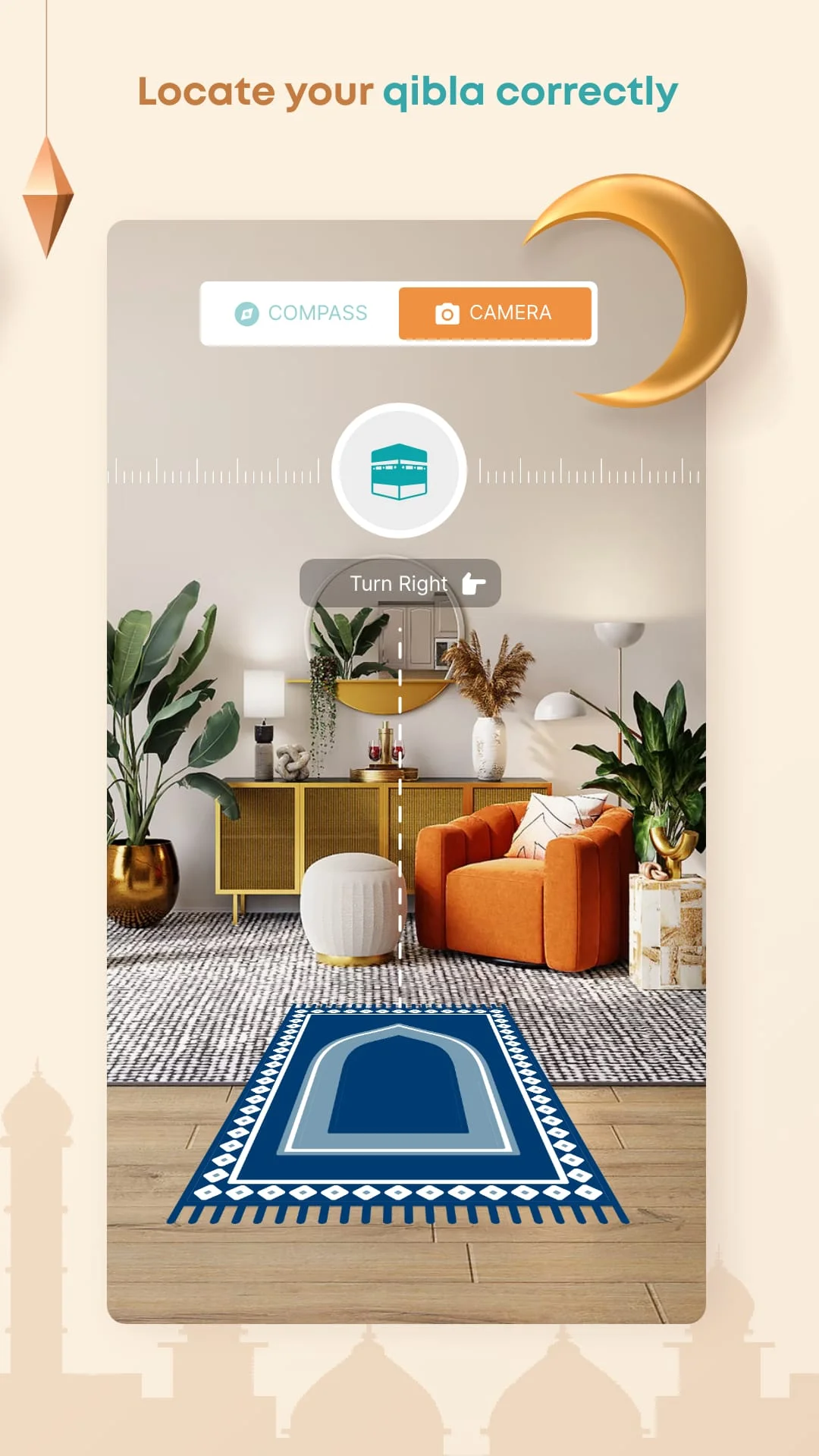 Qibla Direction - Prayer Times Screenshot 1