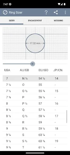 Ring Sizer by Jason Withers © Screenshot 1