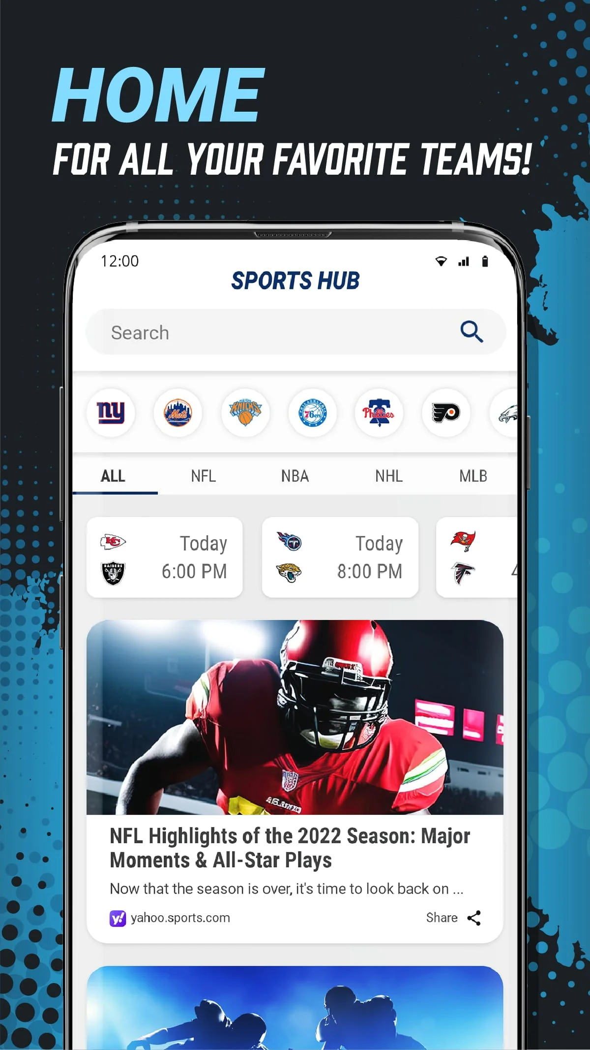 SportsHub: Wallpapers Launcher Screenshot 2