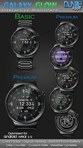 Galaxy Glow HD Watch Face Screenshot 1