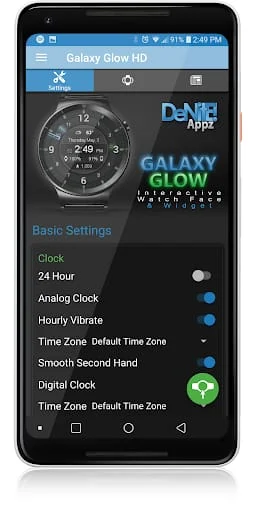 Galaxy Glow HD Watch Face Screenshot 4