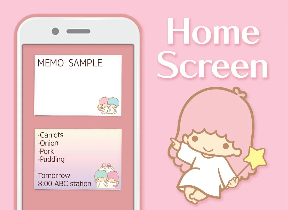 Notepad Little Twin Stars Screenshot 1