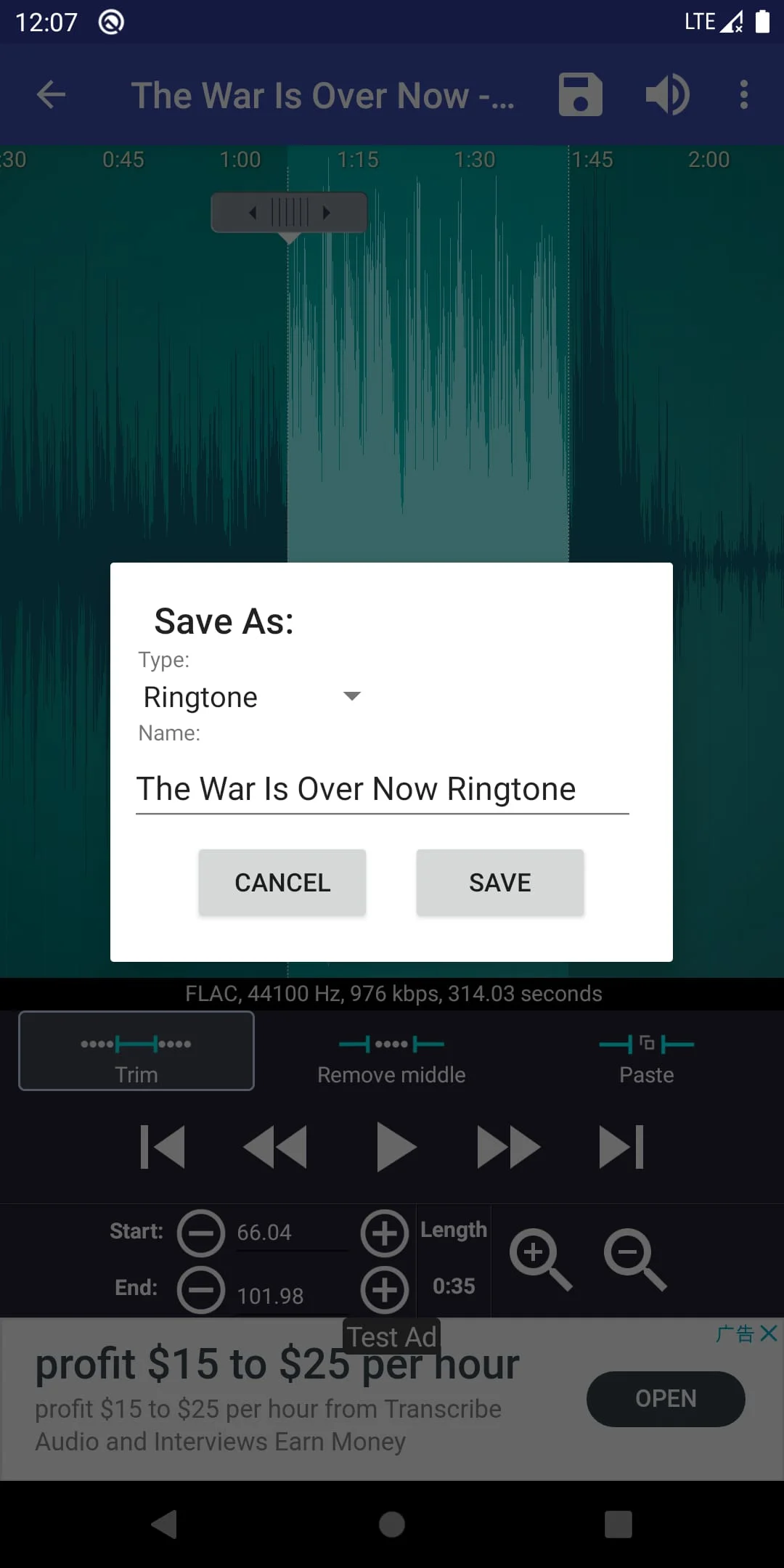 Ringtone Maker:create ringtone Screenshot 4