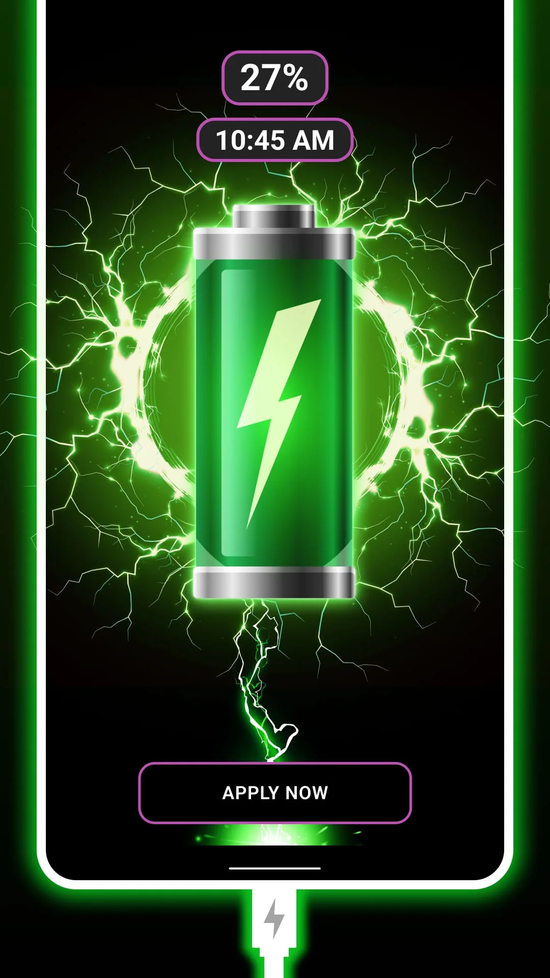 3D Battery Charging Animation Screenshot 1