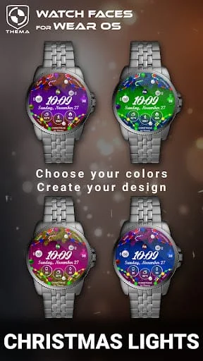 Christmas Lights Watch Face Screenshot 2