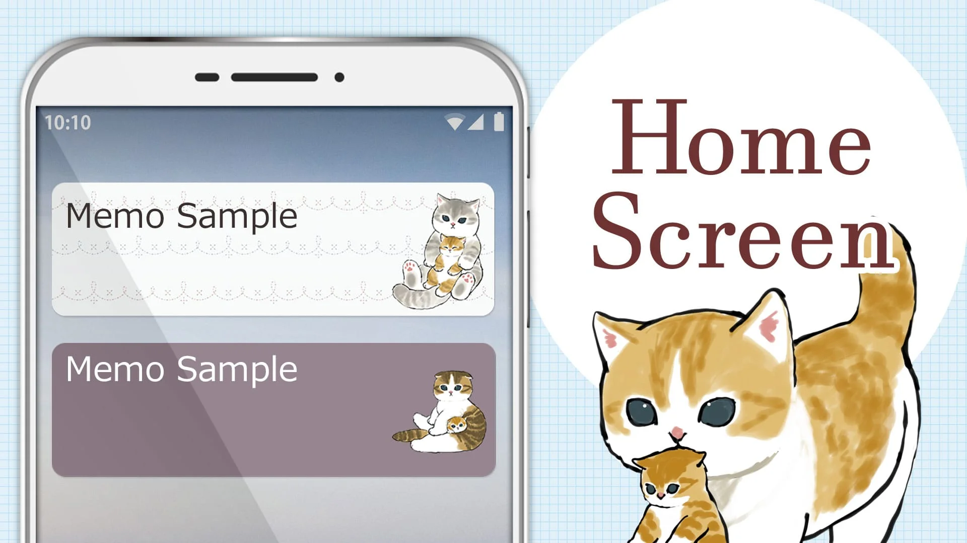 Notepad Cute Cats by mofusand Screenshot 1