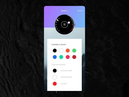 Radii - Wear OS Watch Face Screenshot 4