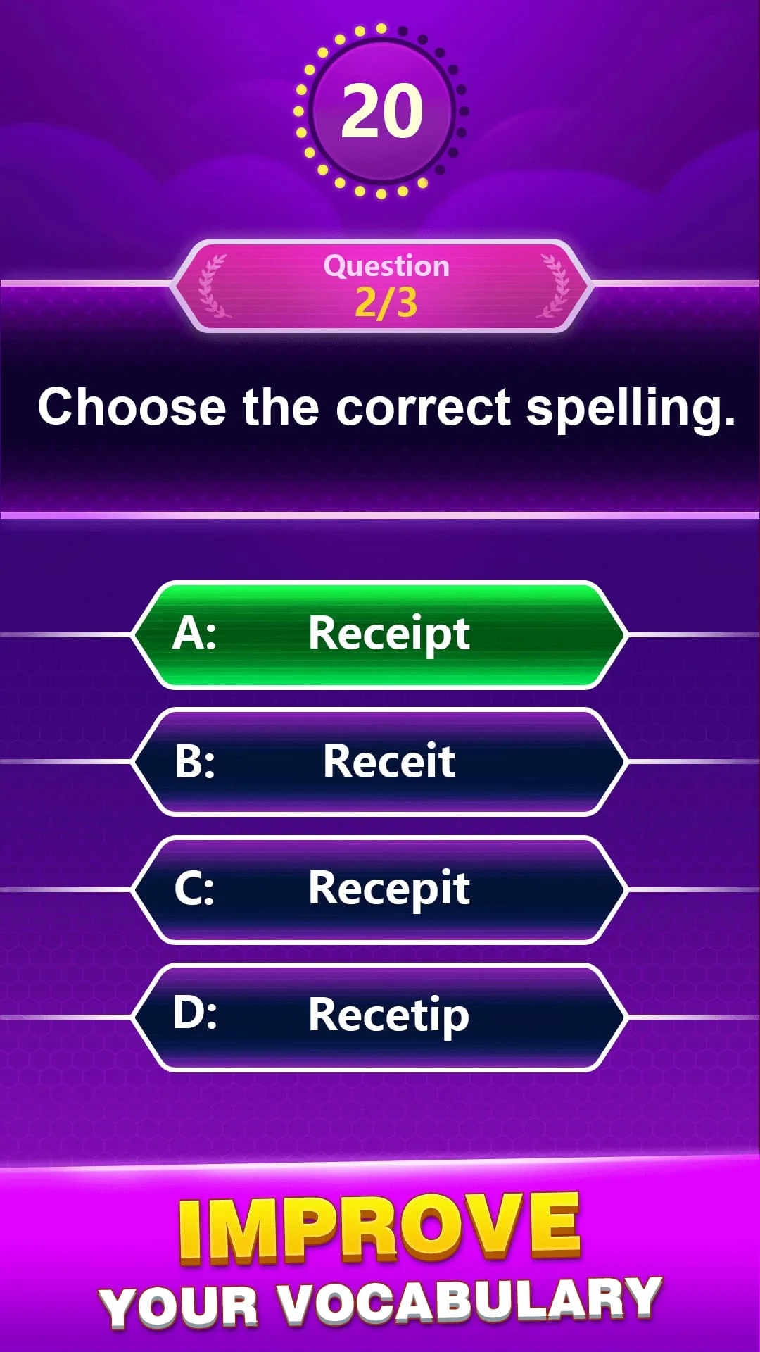 Spelling Quiz - Word Trivia Screenshot 4