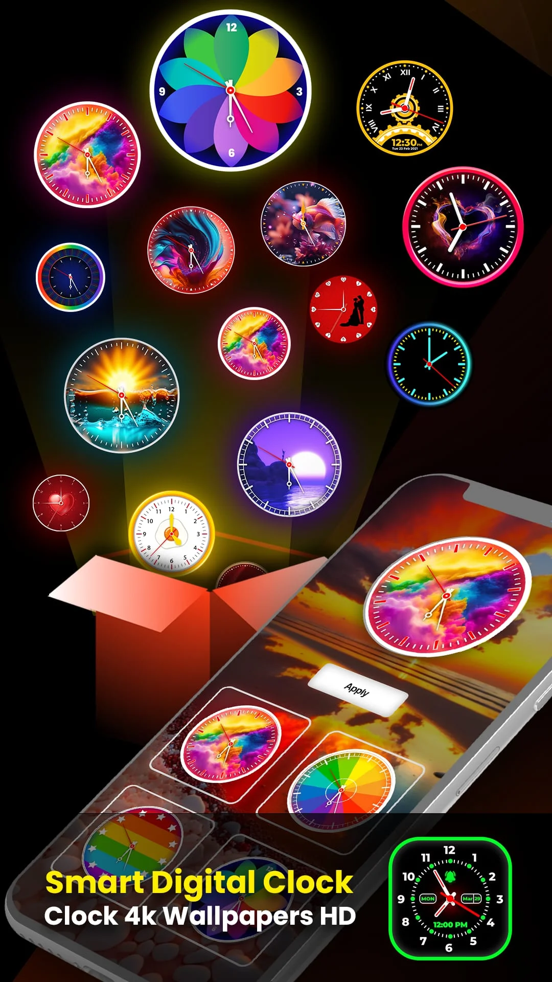 Smart Watch : Clock Wallpapers Screenshot 4