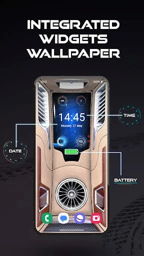 3D Wallpaper Clock Widget HD Screenshot 1