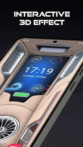 3D Wallpaper Clock Widget HD Screenshot 2