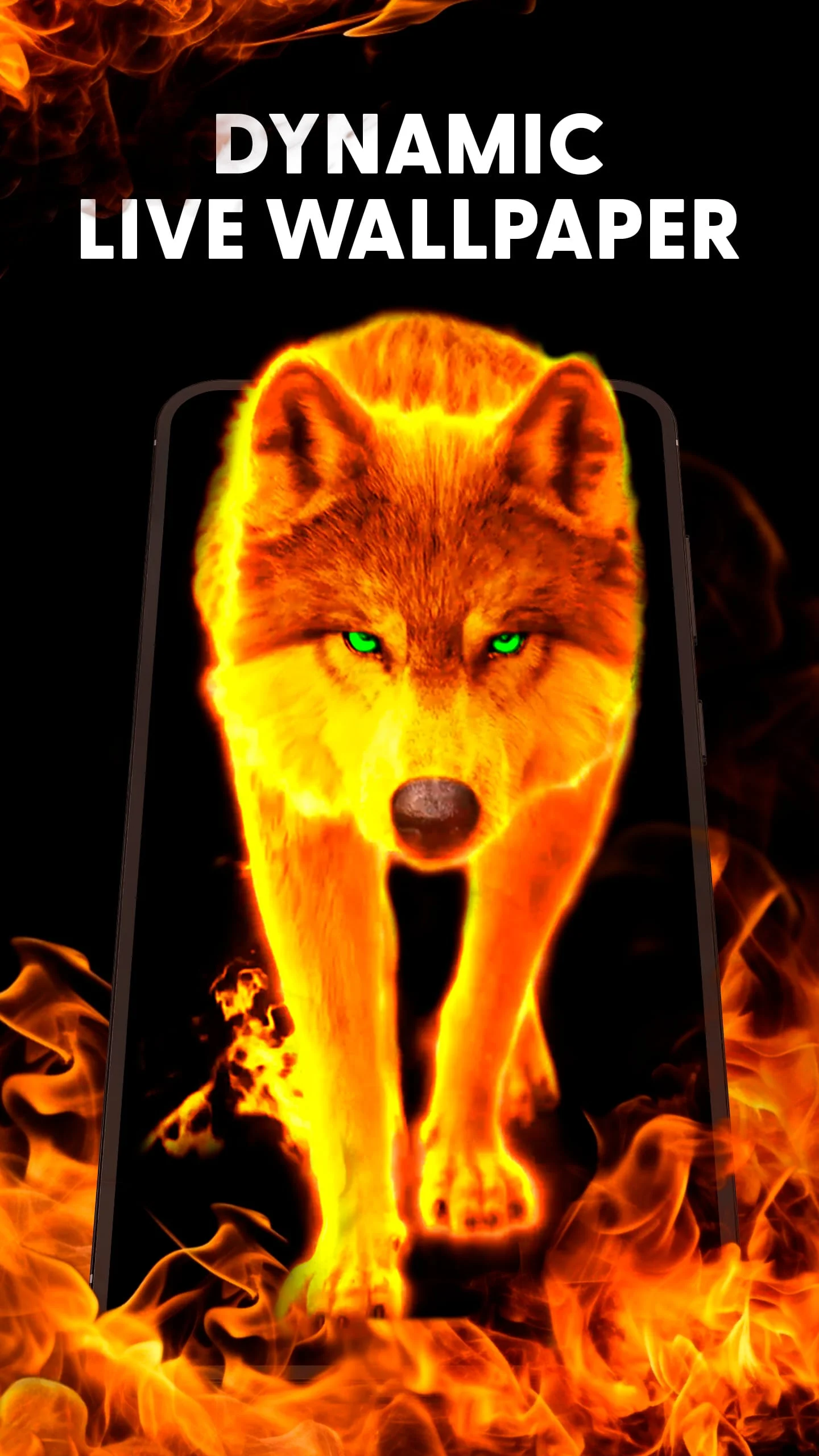 Fire Wallpaper Theme Lone Wolf Screenshot 1