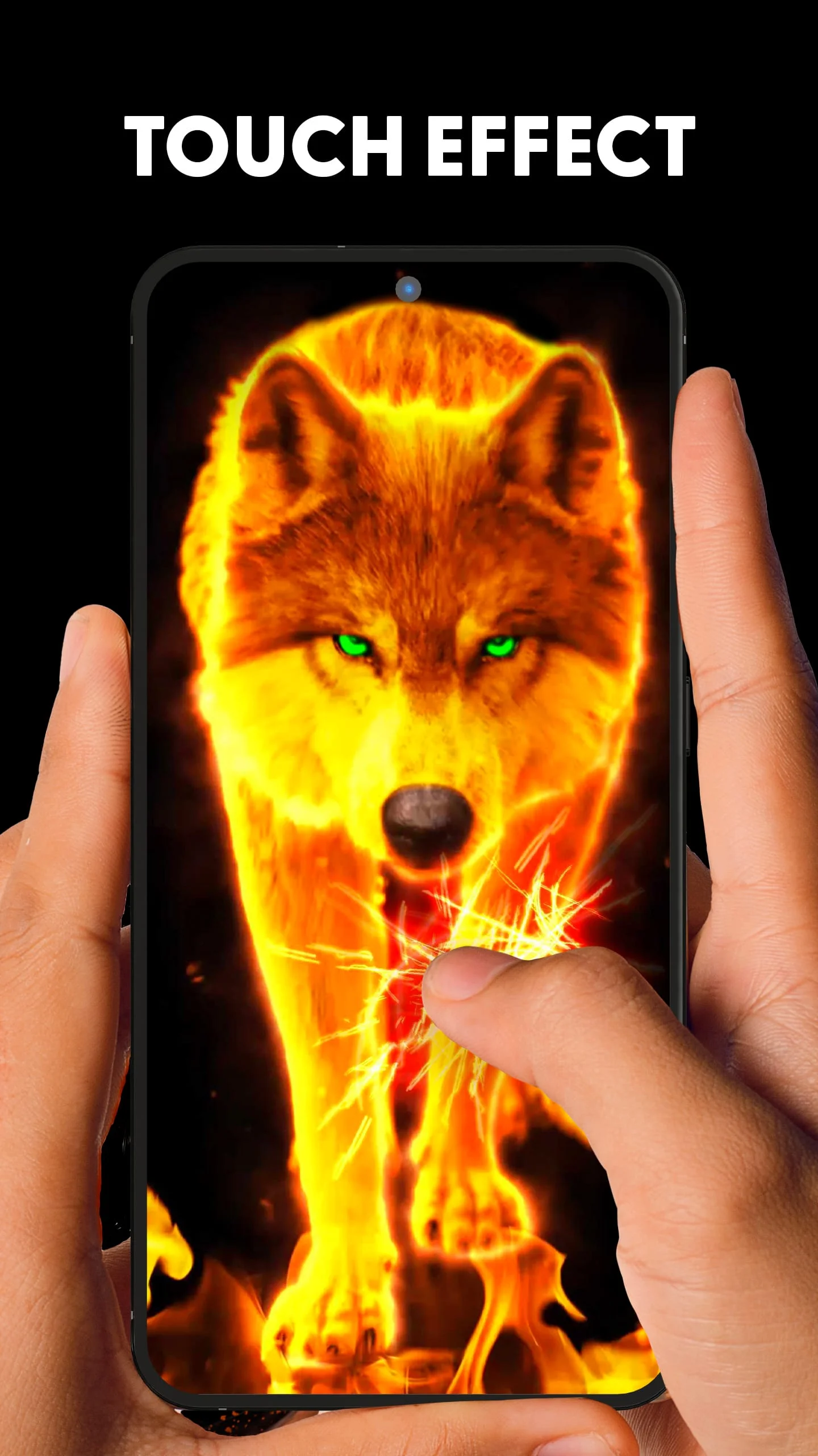 Fire Wallpaper Theme Lone Wolf Screenshot 2