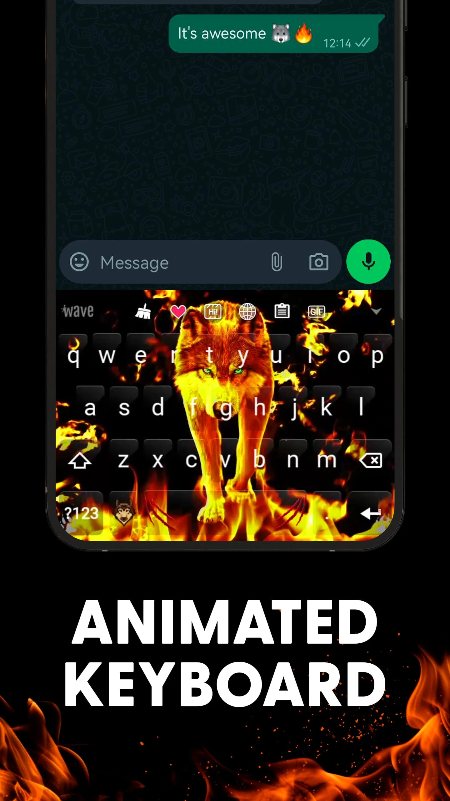 Fire Wallpaper Theme Lone Wolf Screenshot 3