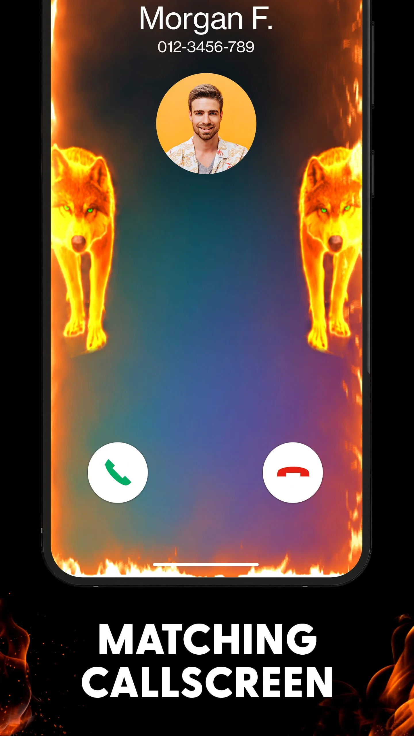 Fire Wallpaper Theme Lone Wolf Screenshot 4