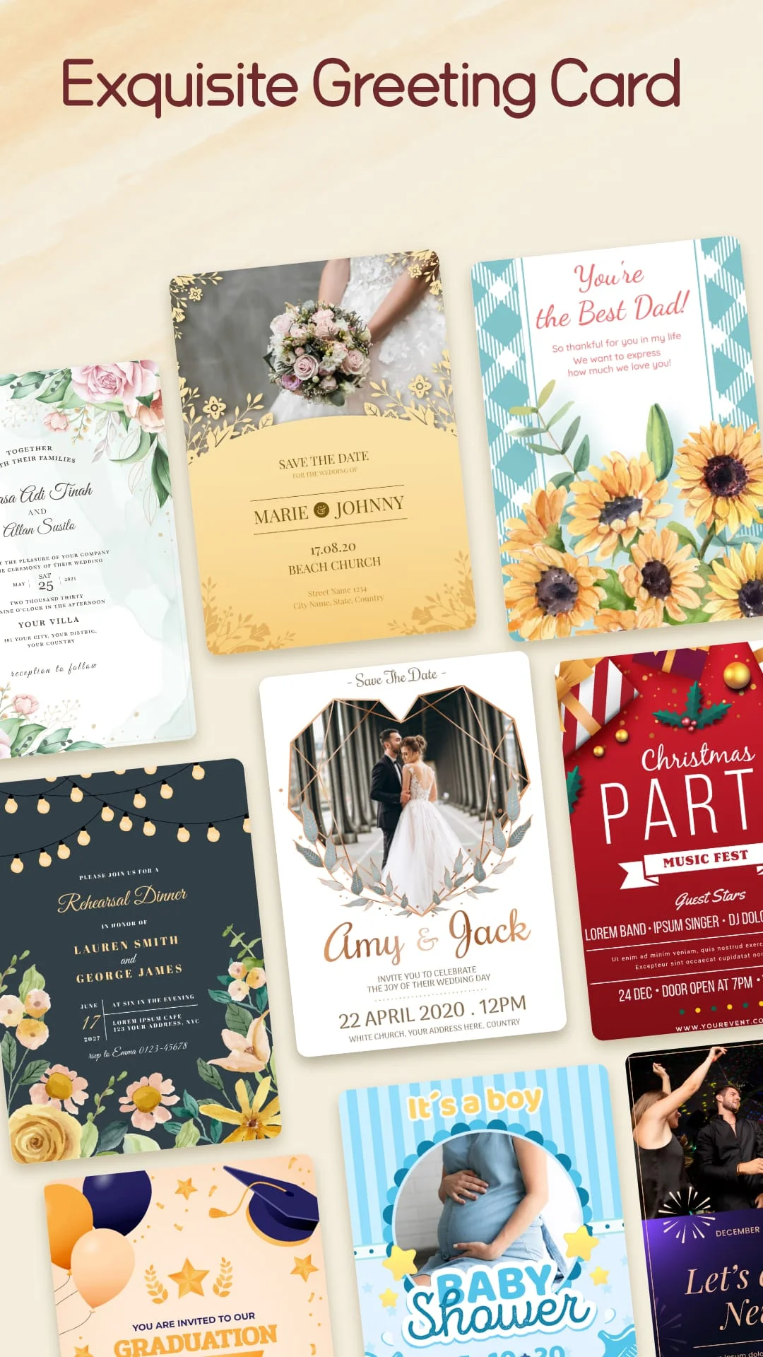 Greeting Card Design Screenshot 1