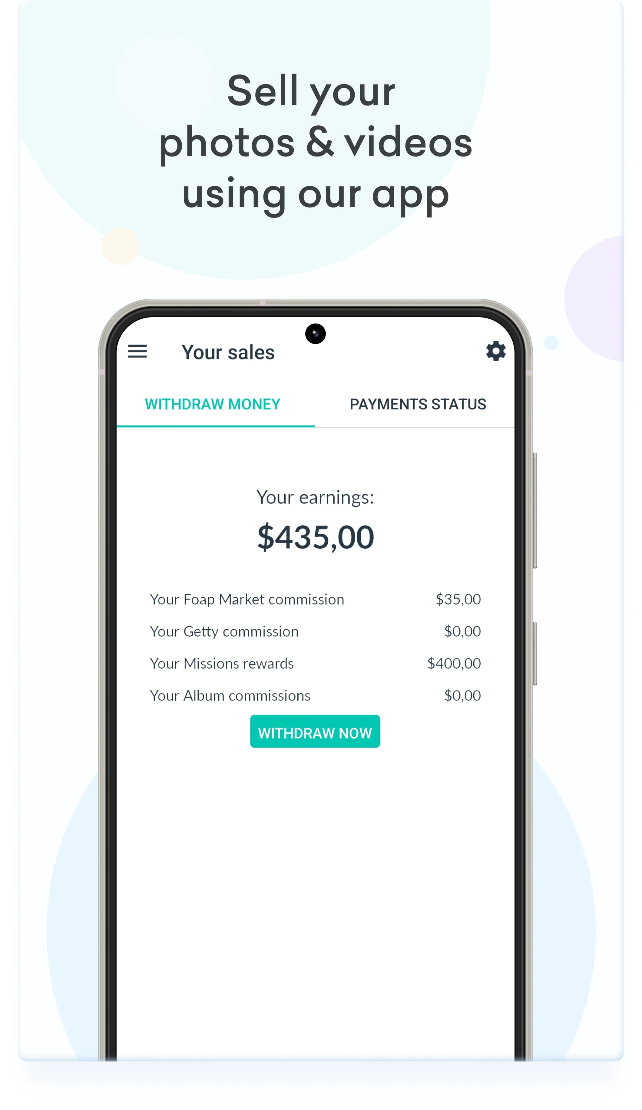 Foap - sell photos & videos Screenshot 1