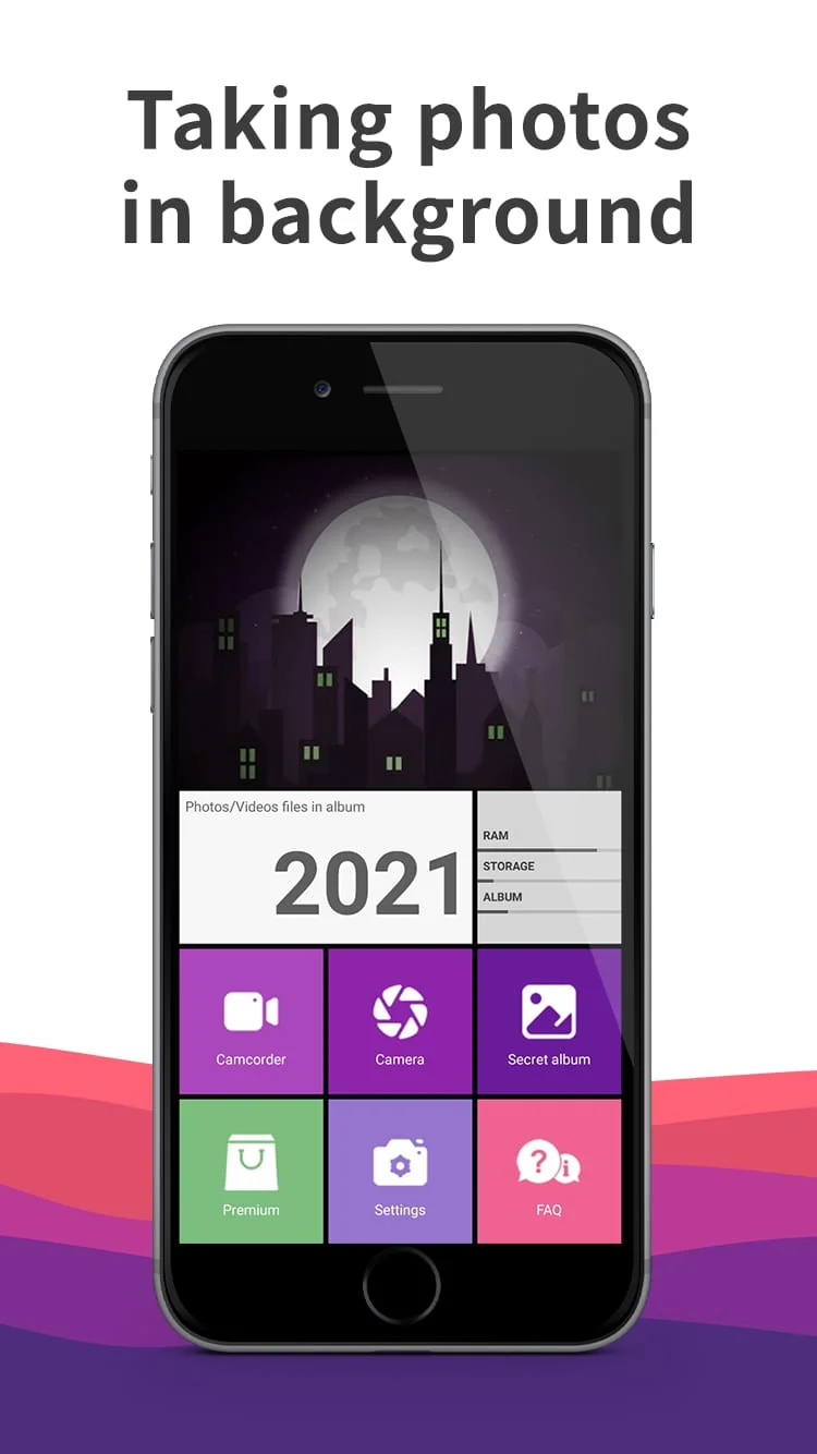 NinjaCam: Camera in Background Screenshot 1