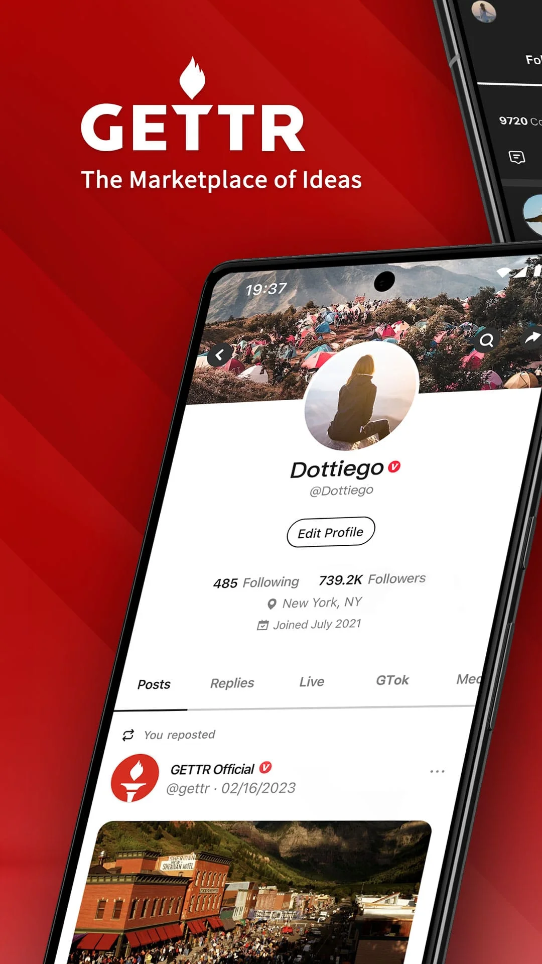 GETTR Screenshot 1