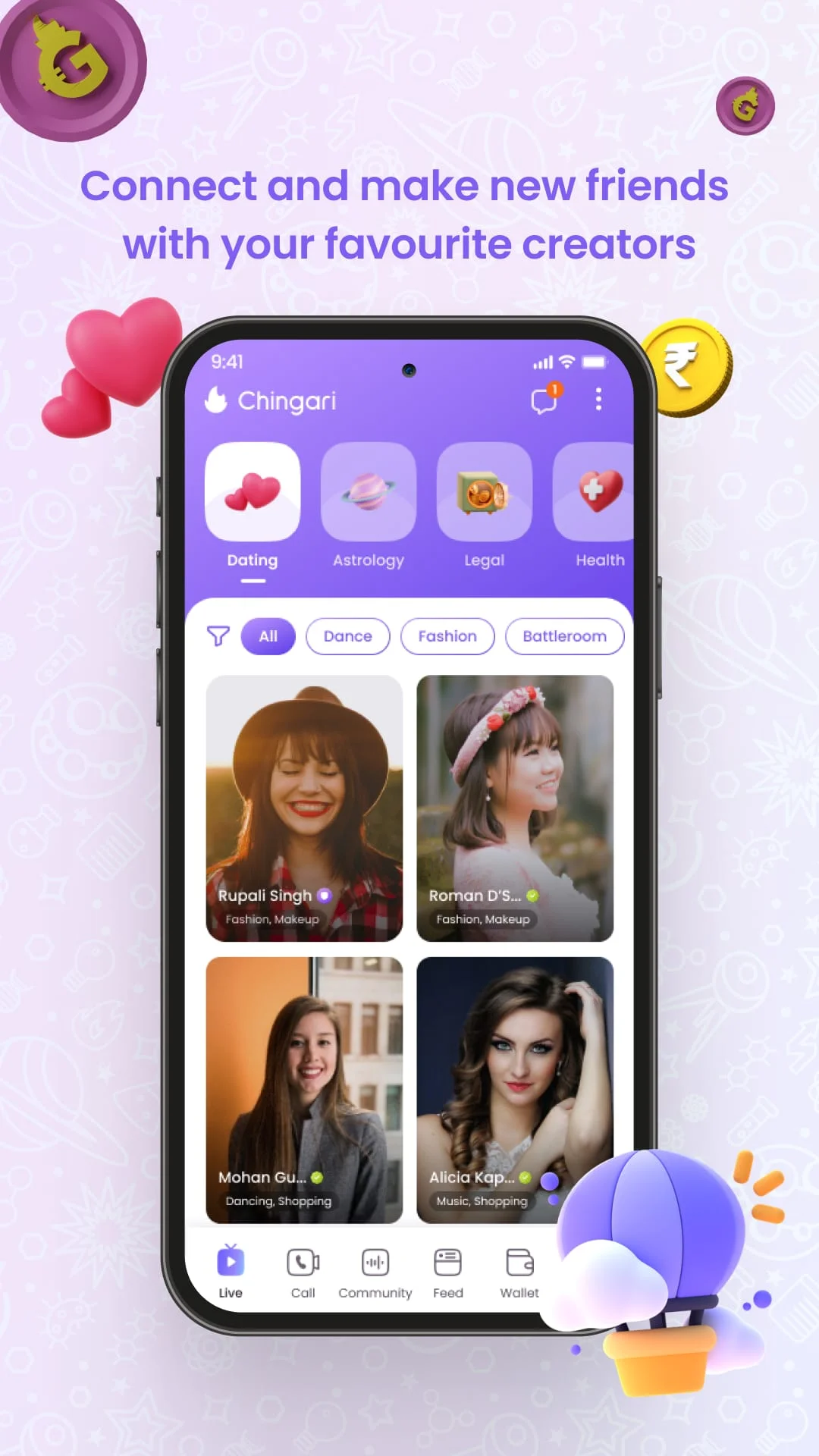 Chingari - Live & Social Games Screenshot 1