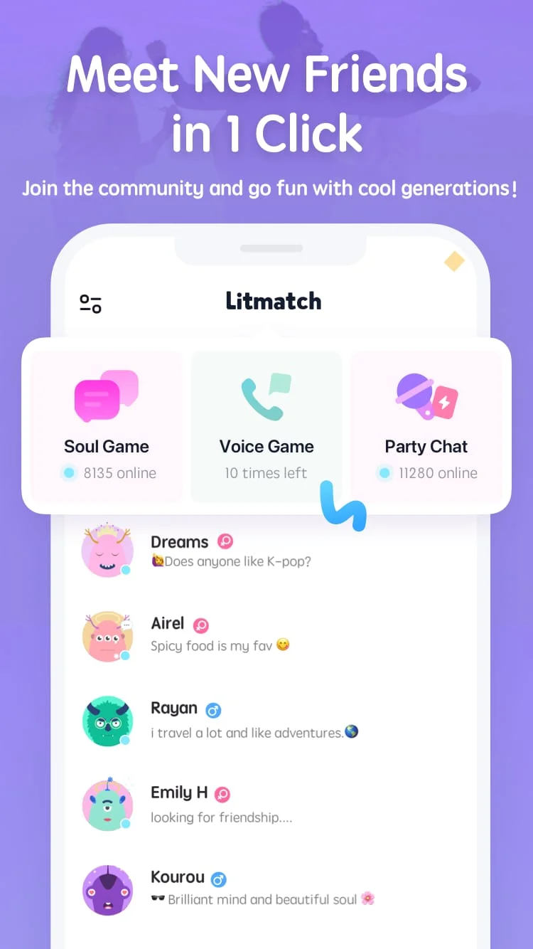 Litmatch—Make new friends Screenshot 1