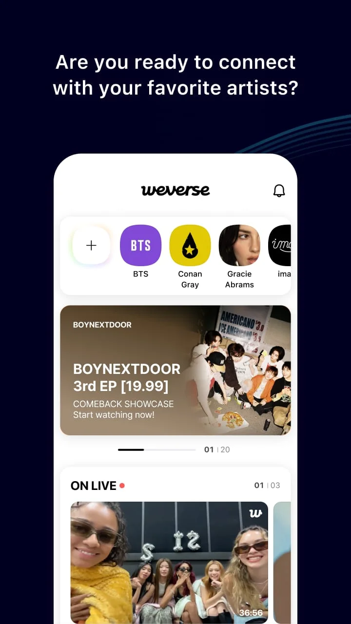 Weverse: Connect with Artists Screenshot 2