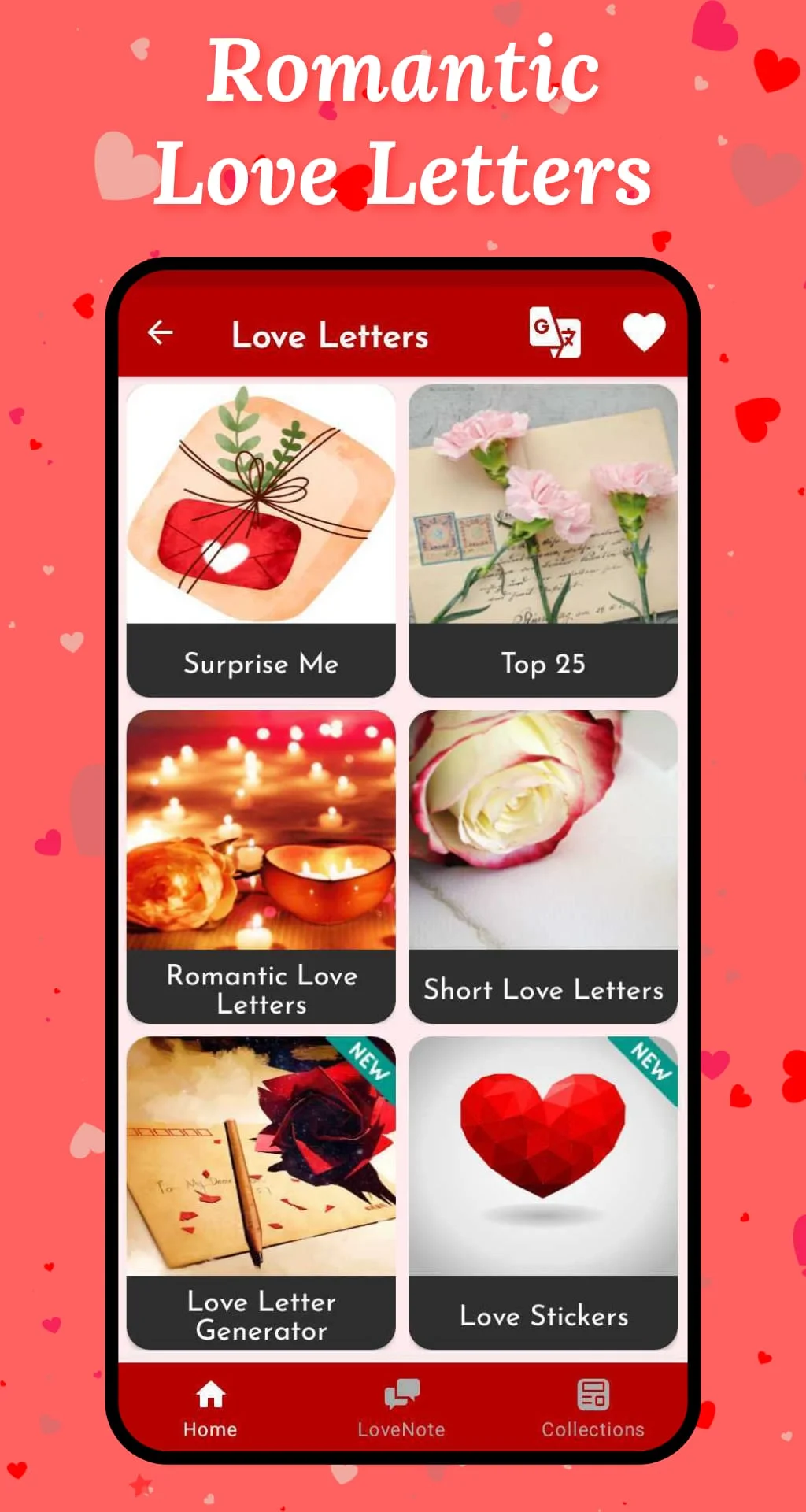 Love Letters & Love Messages Screenshot 3