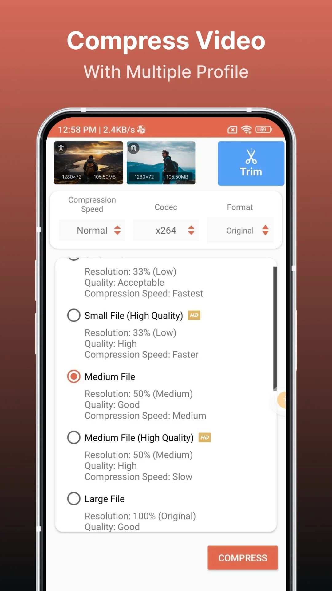 Compress Video Size Compressor Screenshot 3