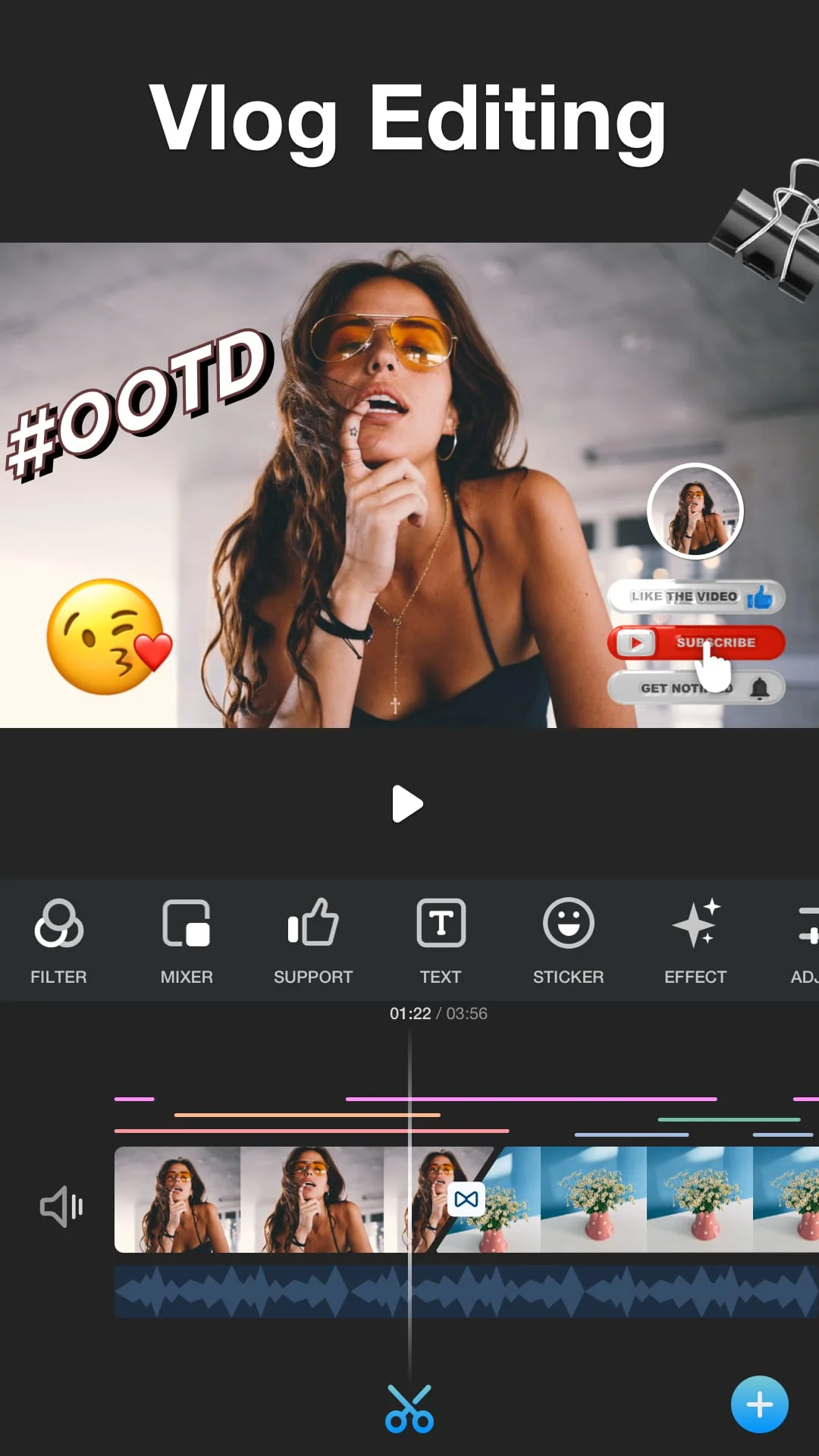 Vlog video editor maker: VlogU Screenshot 1