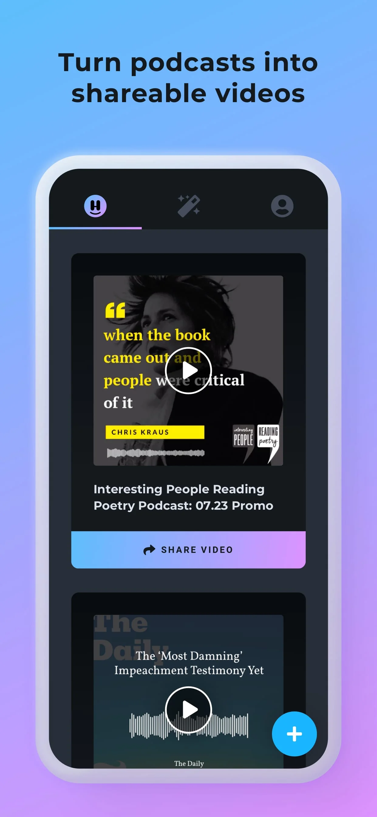 Headliner.App - Podcast Videos Screenshot 1