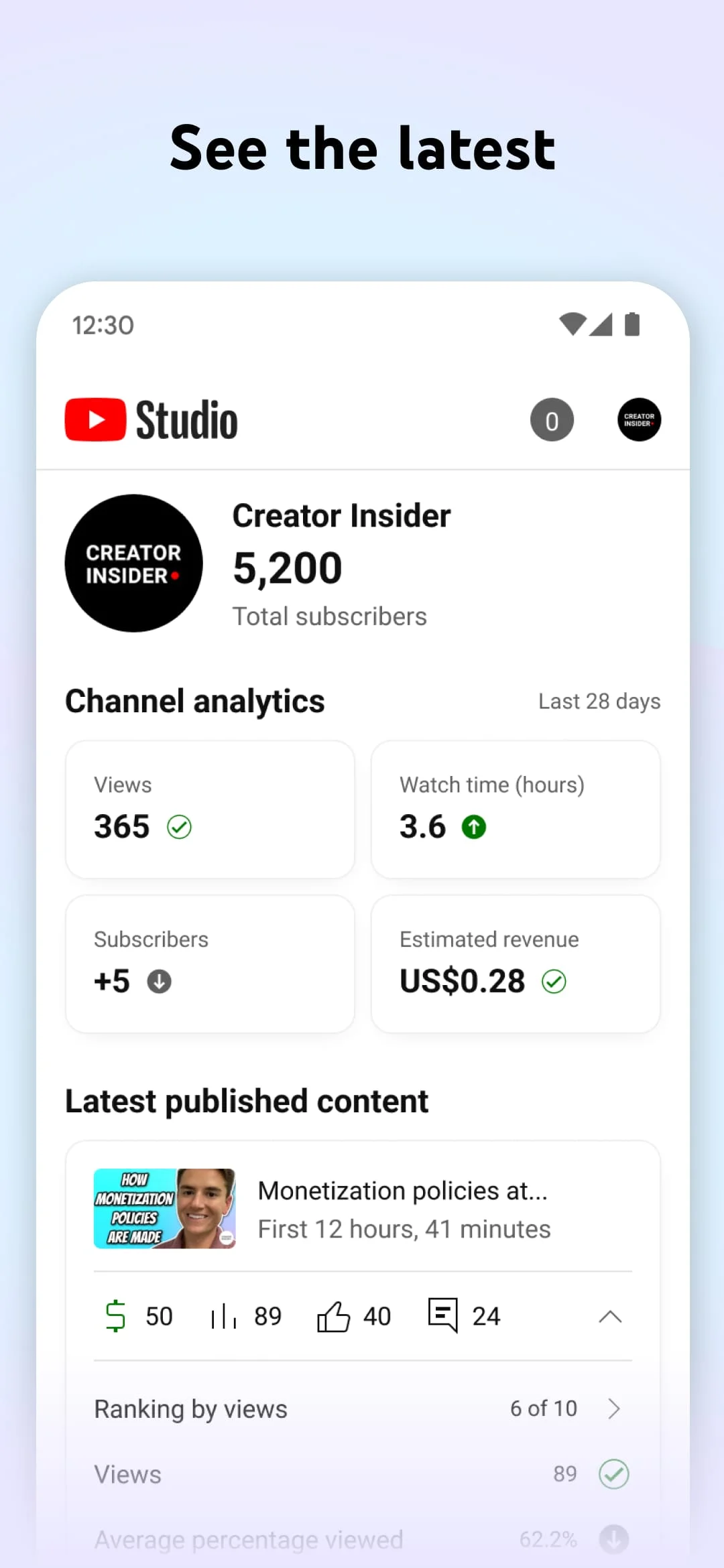YouTube Studio Screenshot 1