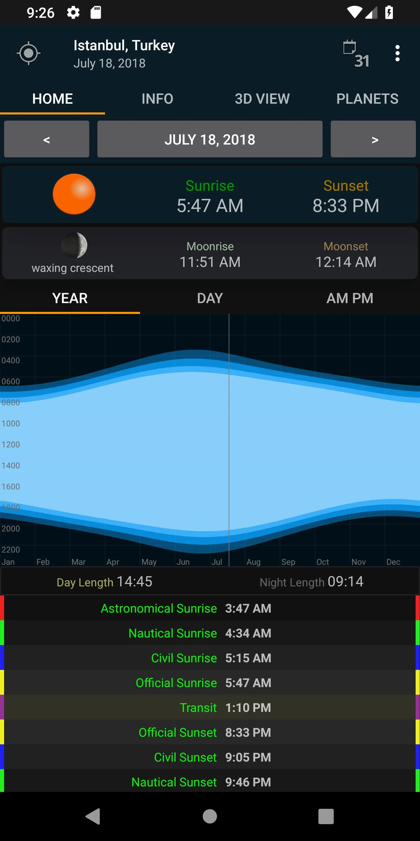 Sunrise Sunset Screenshot 1