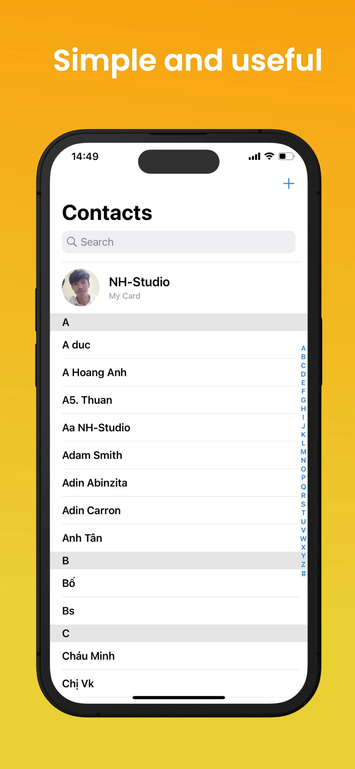 iContacts – OS 17 Contacts Screenshot 1
