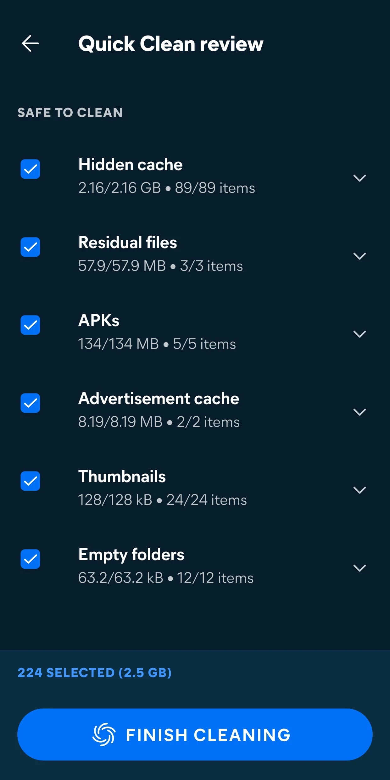 Avast Cleanup – Phone Cleaner Screenshot 2