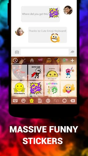 Emoji Keyboard Cute Emoticons Screenshot 2