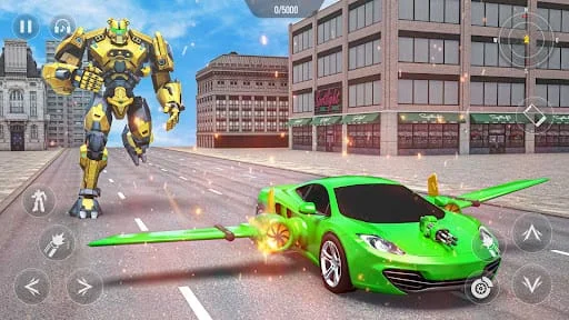 Flying Car Robot Shooting Game Screenshot 4
