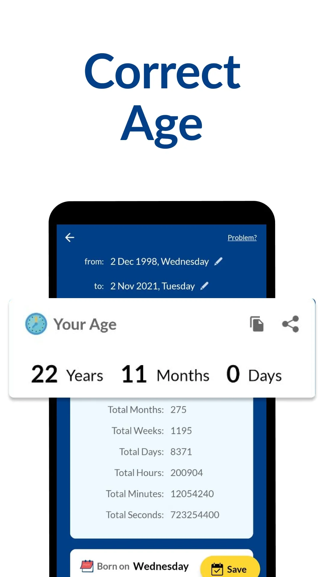 Age Calculator: Date of Birth Screenshot 1