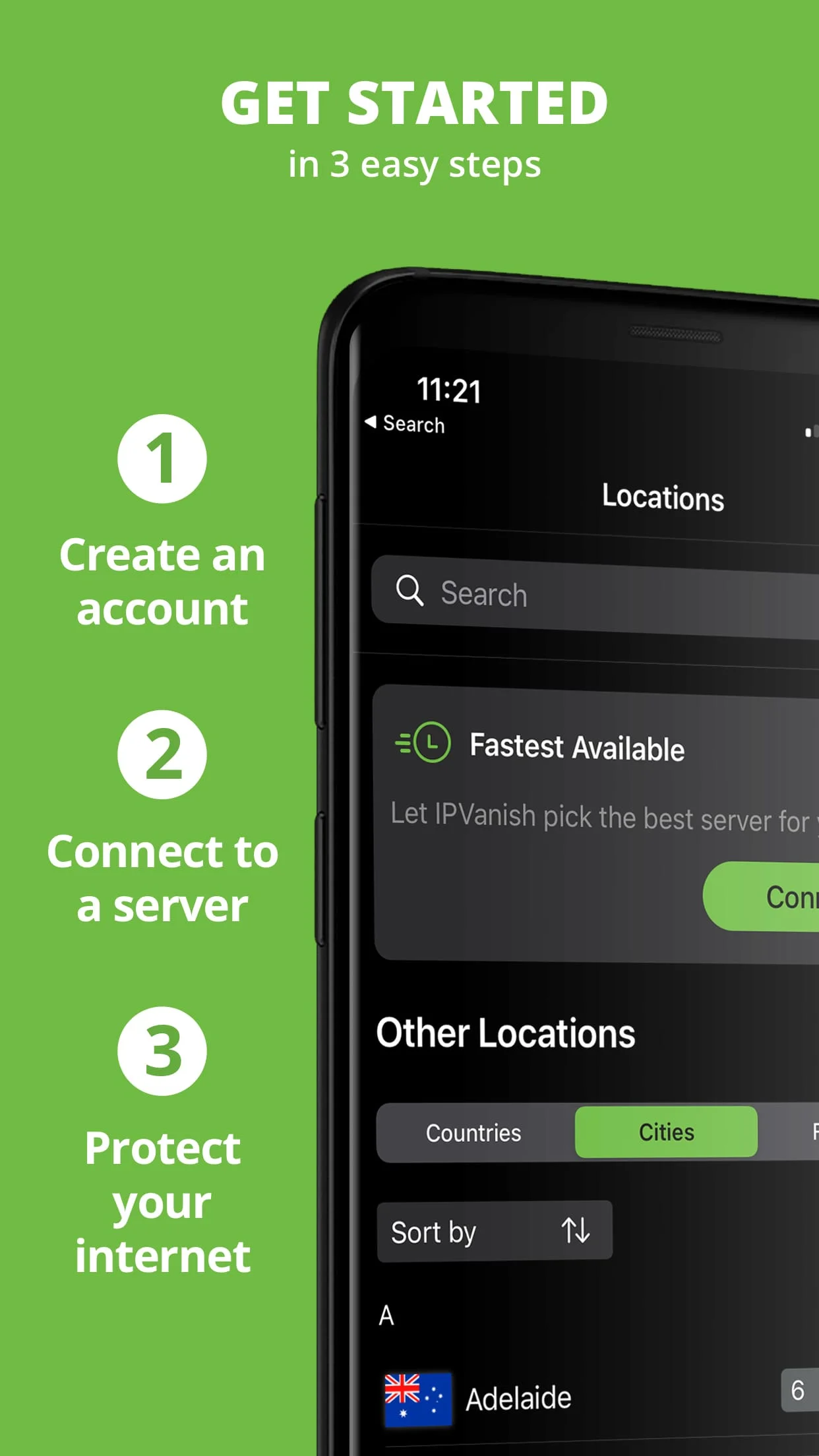 IPVanish: VPN Location Changer Screenshot 2