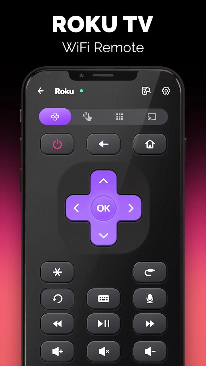 TV remote control for Roku Screenshot 1