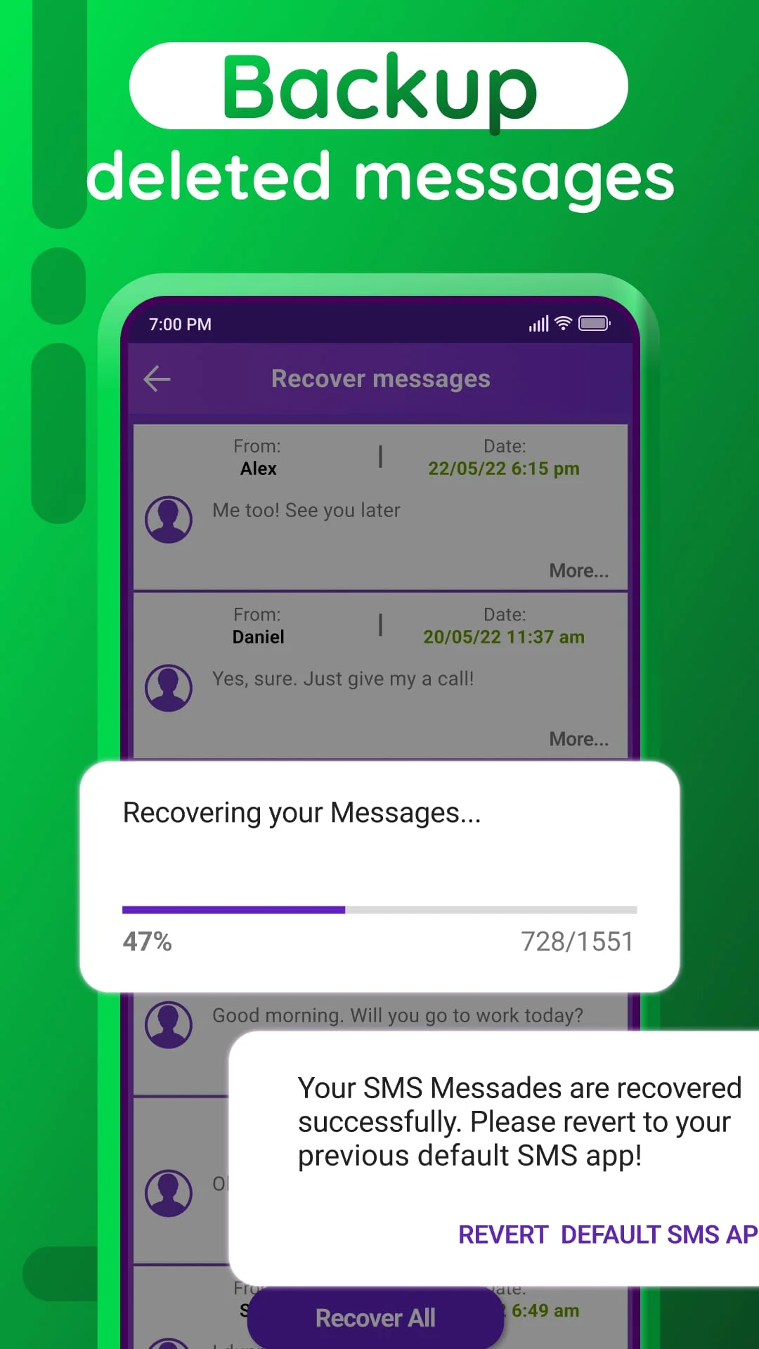 Recover Deleted Messages Screenshot 4