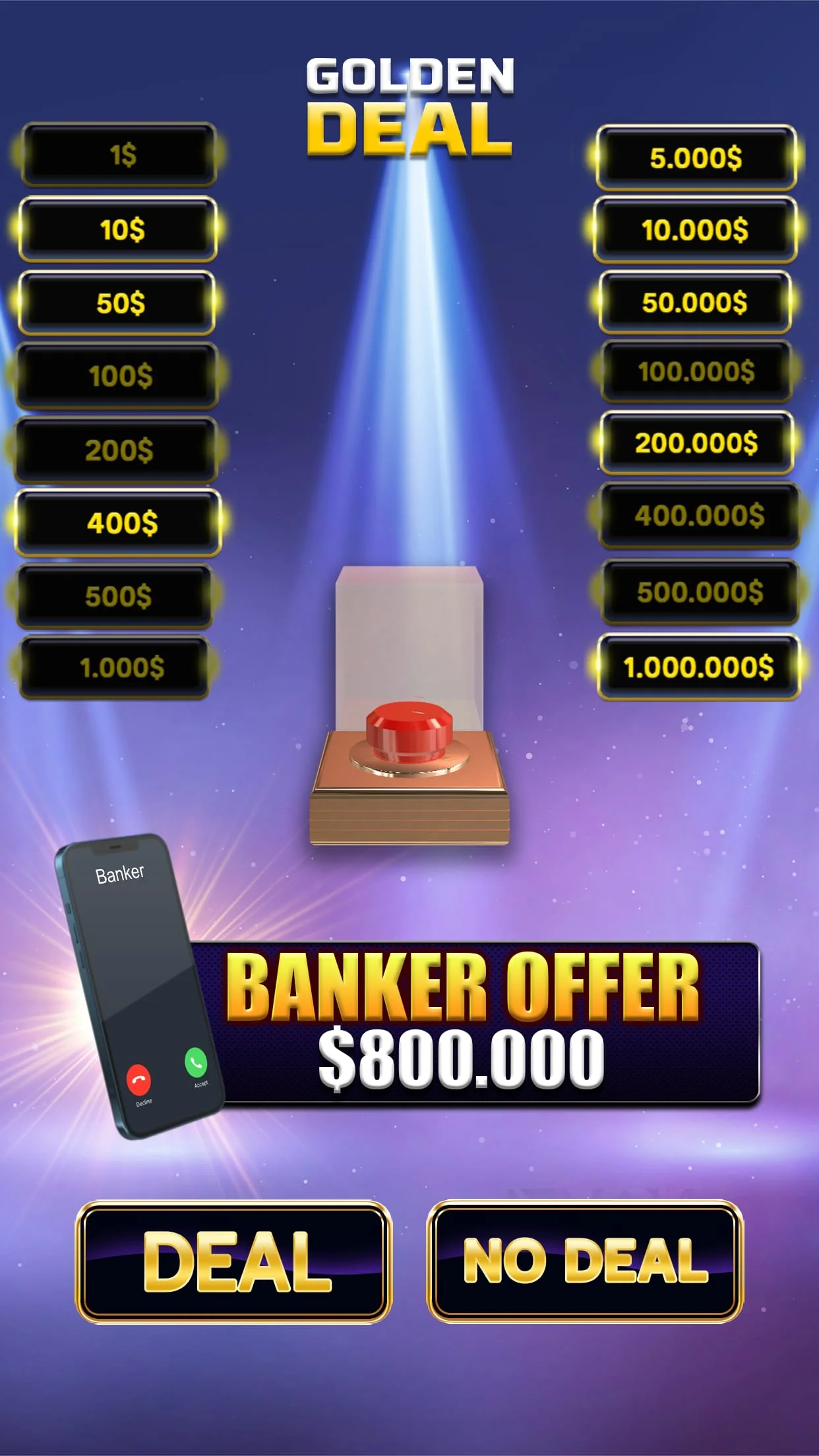 Million Golden Deal Game Screenshot 2