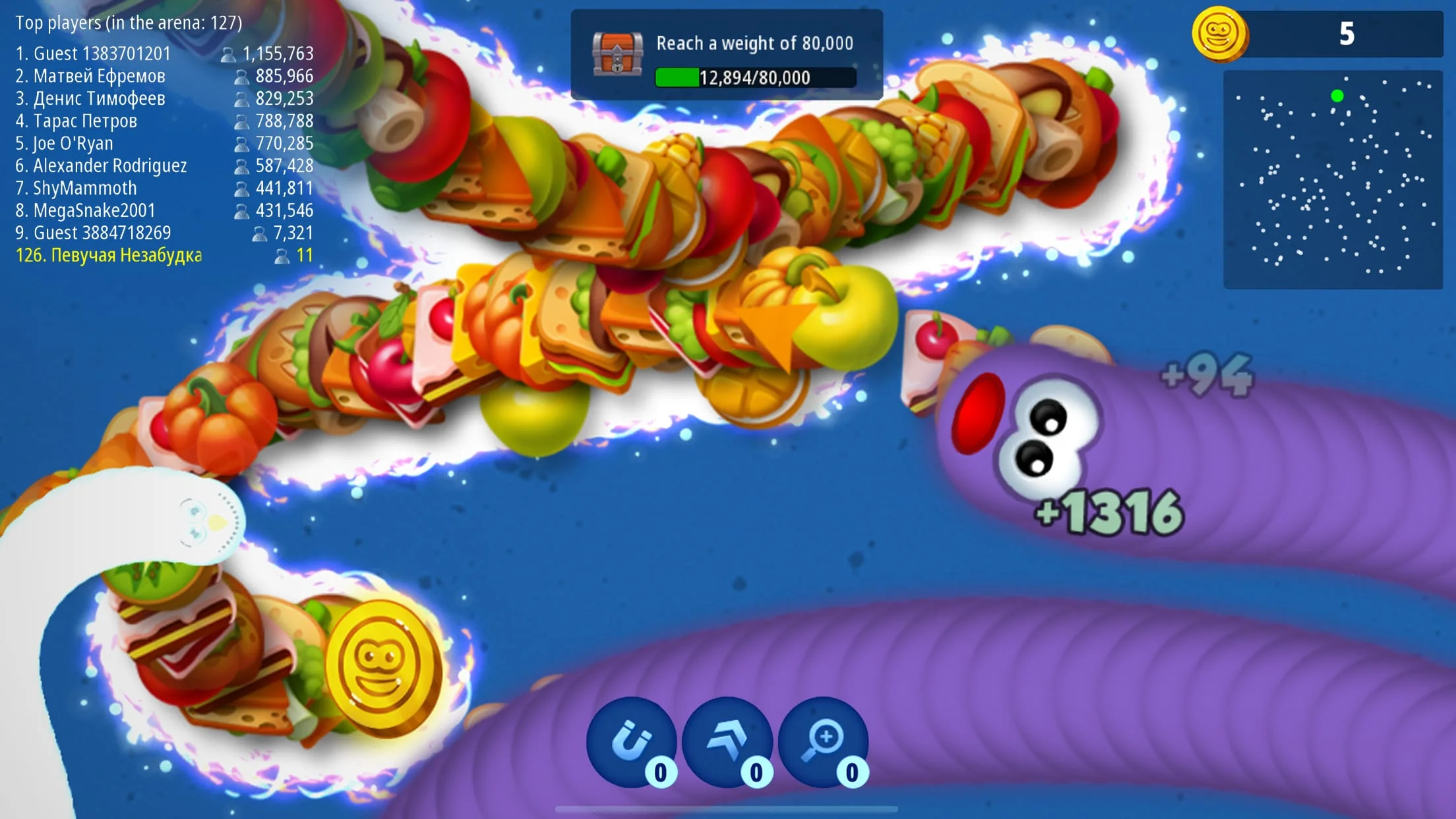 Worms Zone .io - Hungry Snake Screenshot 1