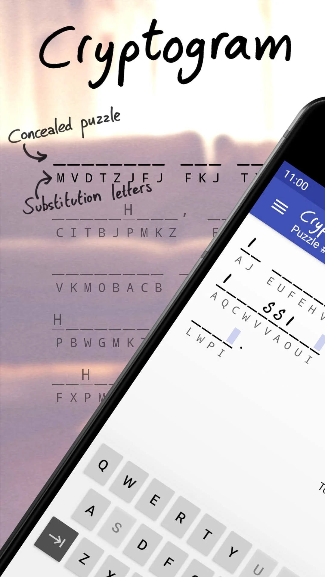 Cryptogram - puzzle quotes Screenshot 1