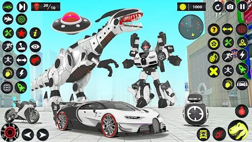 Dino Robot Car Transform Games Screenshot 1