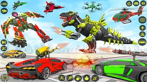 Dino Robot Car Transform Games Screenshot 4